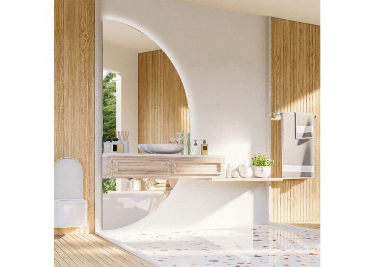 Дзеркало Studio Glass MOON Ш750хВ1500 мм., 4 мм, кріп. універс., підс. тепло біла, вим. підс. сенсорний розміщення індивід.,
