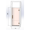 Скляні двері для душу Studio Glass PRINCESS Gold 200x70 см