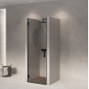 Скляні двері для душу Studio Glass PRINCESS Black 200x70 см
