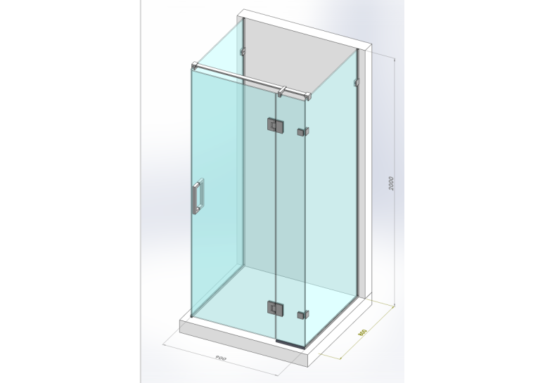 Душова кабіна Studio Glass TINAGO  (90x80) TINAGO-80-H