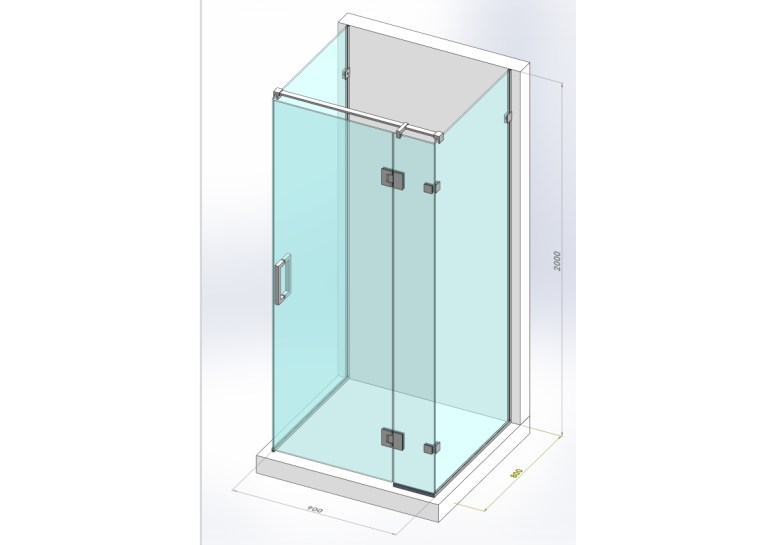 Душова кабіна Studio Glass TINAGO  (90x80) TINAGO-80-H