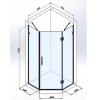 Душова кабіна Studio Glass VICTORIA-90x90, Black