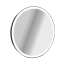 Дзеркало StudioGlass YAMATO Iron Mirror 50x50 см кругле в металевій рамі з LED-підсвіткою, (Чорний)