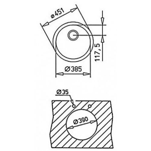 Кухонная мойка Teka BE Ø 39 10125006