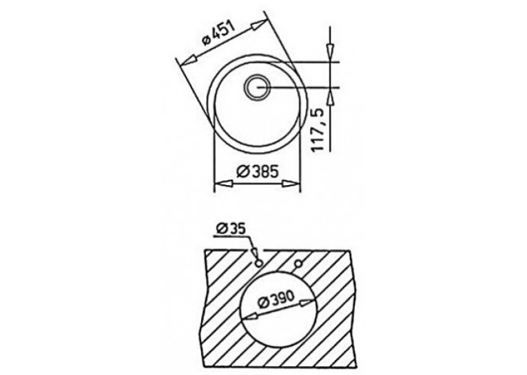 Кухонная мойка Teka BE Ø 39 10125006