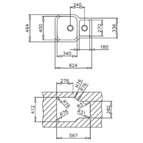 Кухонная мойка Teka BE 1 1/2 B 625 REV 10125160