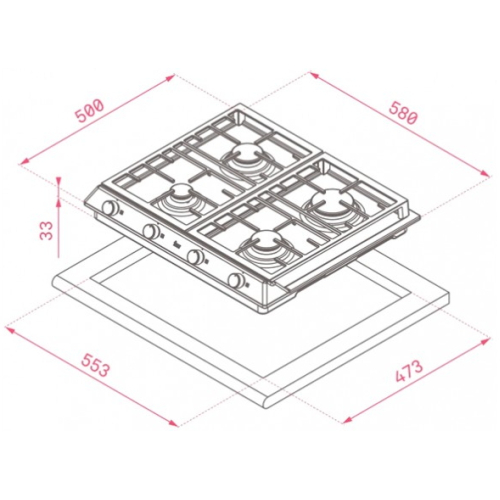 Варочная поверхность газовая Teka EX 60.1 4G 40212205