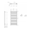 Полотенцесушитель Terma Marlin One 1185x530 WWMRN118053KS96E1U