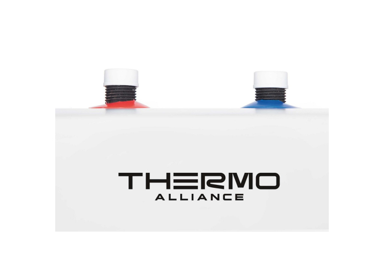  Водонагрівач плоский Thermo Alliance 15 л (SF15S15N) під мийкою