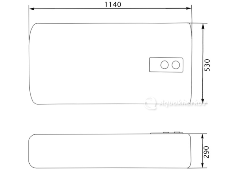  Водонагрівач горизонтальний Thermo Alliance 100 л DT100H20G(PD) (DT100H20GPD)
