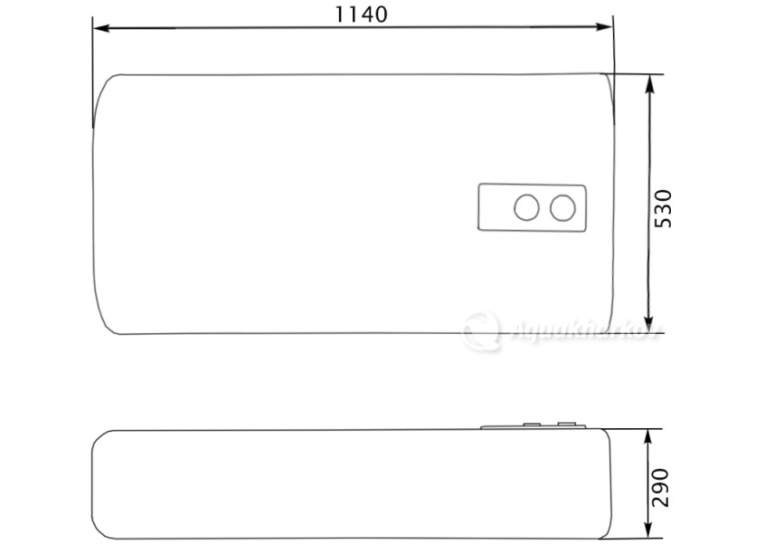  Водонагрівач горизонтальний Thermo Alliance 100 л DT100H20G(PD) (DT100H20GPD)