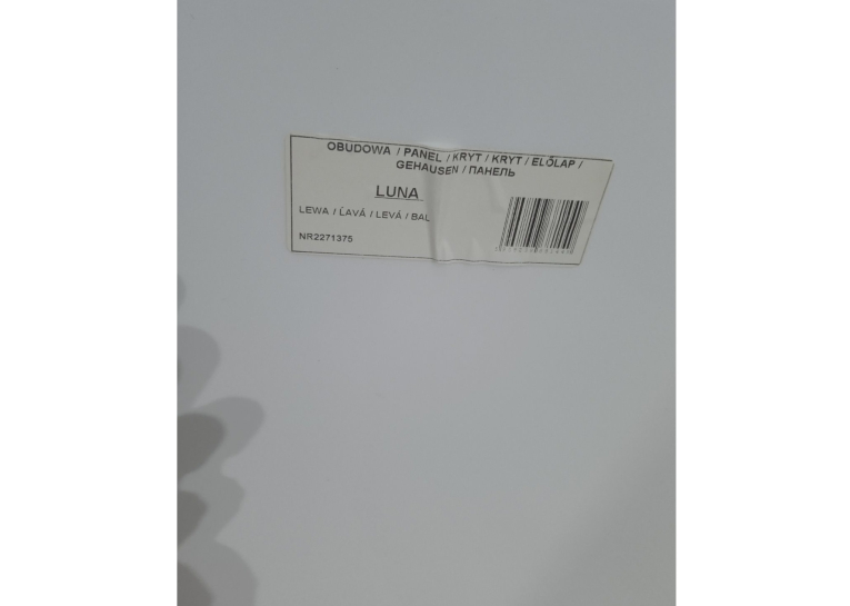  Панель для ванни Besco Luna 150x57 ліва, Luna/150L 00000008615AR