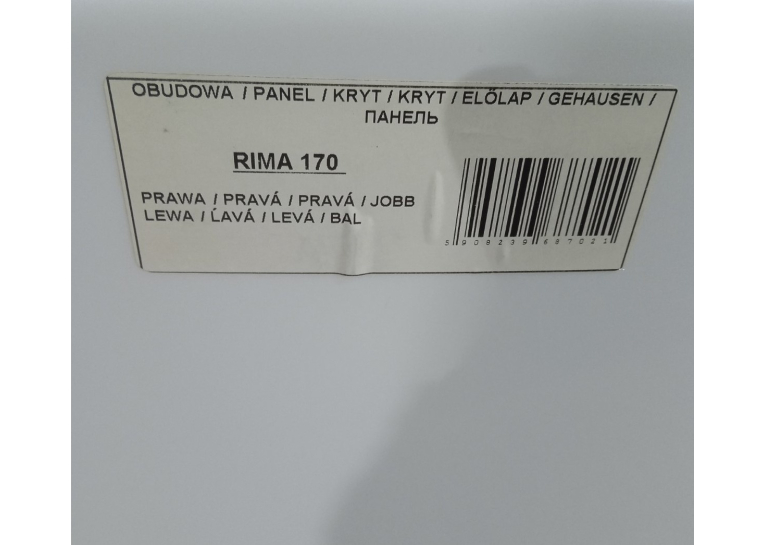 Панель для ванны Rima 170х110 левая/правая Rima/170/110/L/R NAVARA02184AR