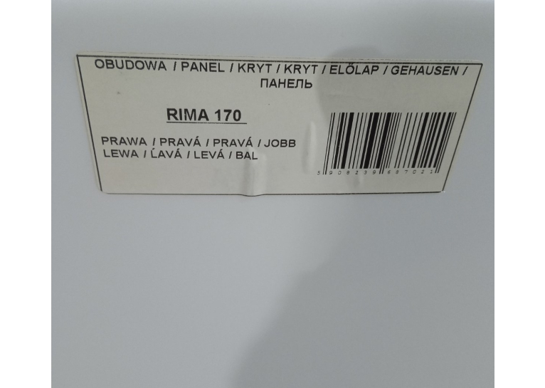 Панель для ванны Rima 170х110 левая/правая Rima/170/110/L/R NAVARA02184AR