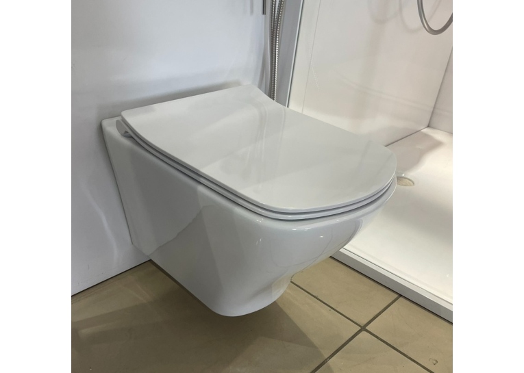 Підвісний унітаз Ravak WC Classic RimOff + Сидіння Сидіння для унітазу з кришкою WC Classic Slim RimOff, X01671+X01673