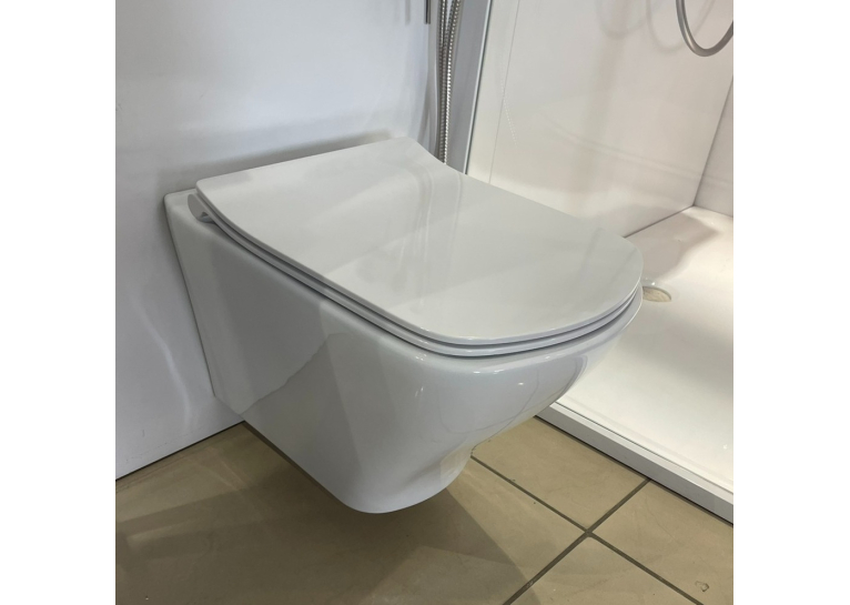 Підвісний унітаз Ravak WC Classic RimOff + Сидіння Сидіння для унітазу з кришкою WC Classic Slim RimOff, X01671+X01673