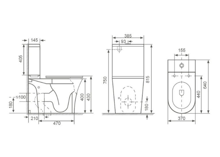  Унітаз компакт VENTA SOLI Rimless із сидінням дюропласт soft-close, 94900
