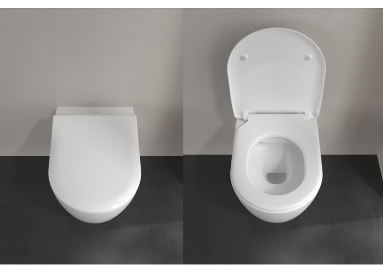Унітаз підвісний Villeroy & Boch AVENTO Rimless 53 см + сидіння 9M87S101 (5656RSR1) Ceramic Plus