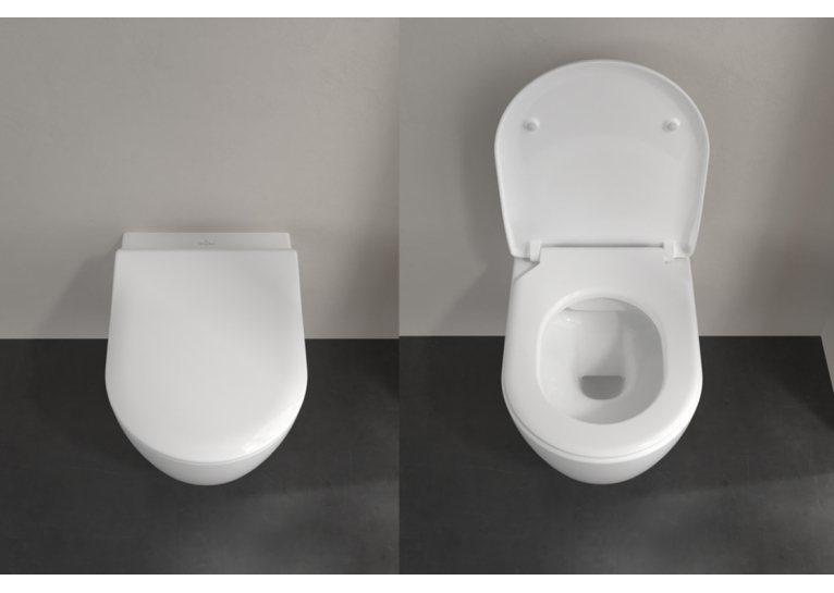 Унитаз подвесной Villeroy & Boch AVENTO Rimless 53 см + сиденье 9M87S101 (5656RSR1) Ceramic Plus