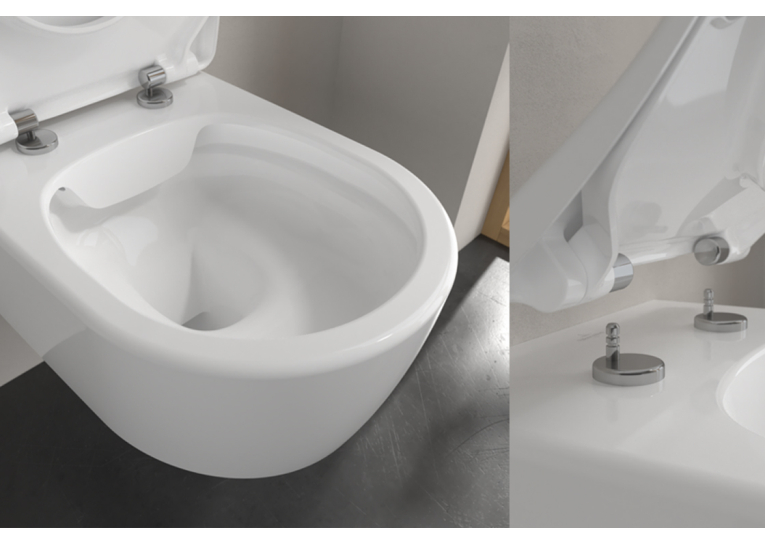 Унітаз підвісний Villeroy & Boch AVENTO Rimless 53 см + сидіння 9M87S101 (5656RSR1) Ceramic Plus