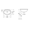 Умивальник VILLEROY & BOCH LOOP & FRIENDS 66х47 см, 51556001