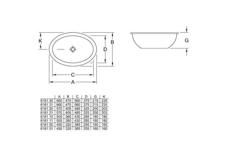 Умивальник VILLEROY & BOCH LOOP & FRIENDS 43х28 см 61611001