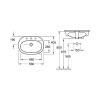 Умывальник овальный врезной в столешницу VILLEROY & BOCH O.NOVO 56х40 см (41615601) UM (Сентехнический недолив)