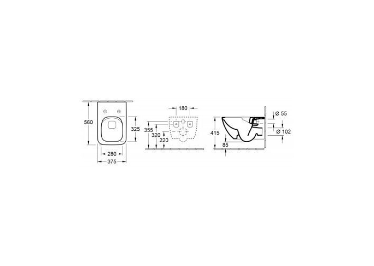 Унітаз підвісний з кришкою Villeroy&Boch Venticello DirectFlush 37,5 x 56 см, білий (4611R001_8M22S101)