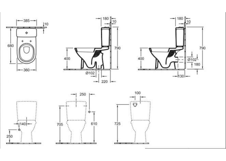 Унітаз для підлоги VILLEROY&BOCH O.Novo 5661T301 DUO з кришкою soft close 5661T301