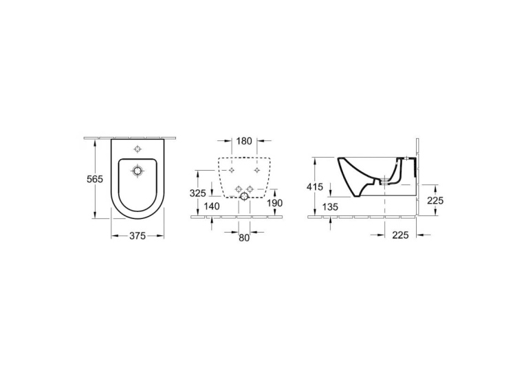 Біде підвісне VILLEROY & BOCH SUBWAY 2.0 54000001