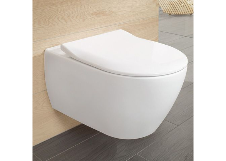 Сидіння для унітазу з функцією slow closing VILLEROY&BOCH Subway 2.0 9M78S101 SlimSeat