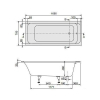 Ванна акриловая прямоугольная VILLEROY&BOCH TARGA STYLE 170/75 см UBA170FRA2V-01 (Небольшой скол – потертость на углу)