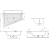 Ванна акрилова асиметрична VILLEROY&BOCH LOOP & FRIENDS 175*135см ліва UBA175LFS9L V-01 (Пошкодження на торцевій частині)