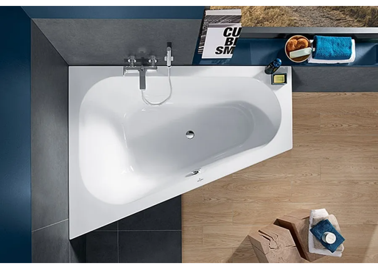 Ванна акрилова асиметрична VILLEROY&BOCH LOOP & FRIENDS 175*135см ліва UBA175LFS9L V-01 (Пошкодження на торцевій частині)