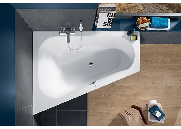 Ванна акриловая асимметричная VILLEROY&BOCH LOOP & FRIENDS 175*135см левая UBA175LFS9L V-01 (Повреждение торцевой части)