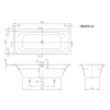 Ванна акрилова прямокутна VILLEROY&BOCH TARGA STYLE 180х80 см UBA180FRA2V-01