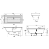 Ванна VILLEROY&BOCH SUBWAY 160*70см UBA167SUB2V-01
