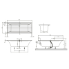 Ванна кварилова прямокутна VILLEROY&BOCH SQUARO EDGE 12 180*80см з ножками та зливом-переливом UBQ180SQE2DV-01 (Знижена в ціні позиція)