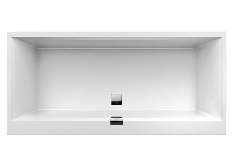 Ванна кварилова прямокутна VILLEROY&BOCH SQUARO EDGE 12 180*80см з ножками та зливом-переливом UBQ180SQE2DV-01