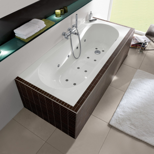Ванна кварилова прямокутна VILLEROY & BOCH Oberon 180x80см UBQ180OBE2V-01 + ніжки U99740000
