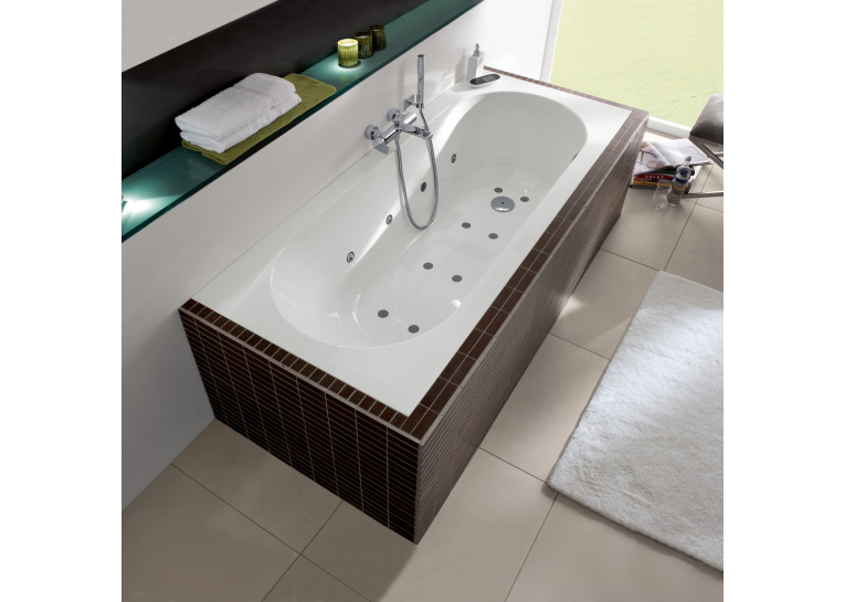 Ванная квариловая прямоугольная VILLEROY & BOCH Oberon 180x80см UBQ180OBE2V-01 + ножки U99740000