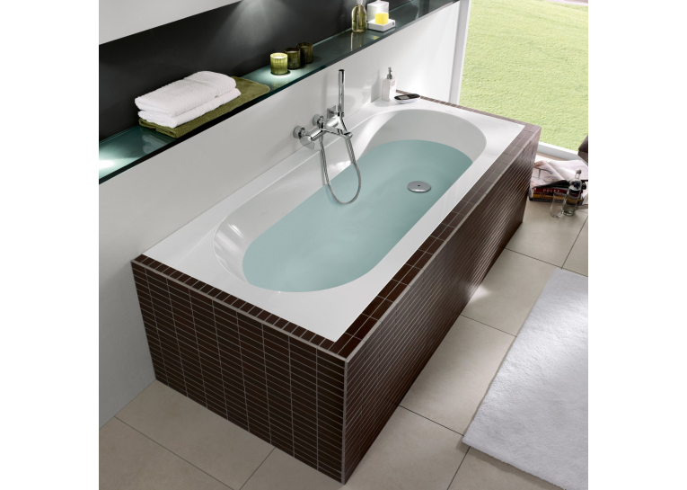 Ванная квариловая прямоугольная VILLEROY & BOCH Oberon 180x80см UBQ180OBE2V-01 + ножки U99740000