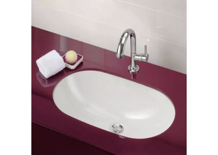Умивальник овальний врізний під стільницю Villeroy & Boch O.Novo 58х37 см, білий альпійський (41625001) (Невелике пошкодження)