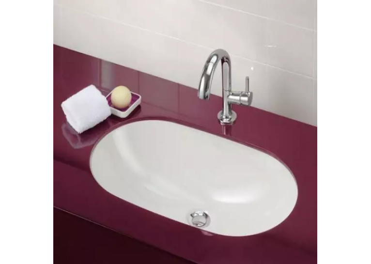 Умивальник овальний врізний під стільницю Villeroy & Boch O.Novo 58х37 см, білий альпійський (41625001)