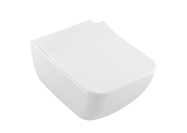 Унітаз підвісний з кришкою Villeroy&Boch Venticello DirectFlush 37,5 x 56 см, білий (4611R001_8M22S101)