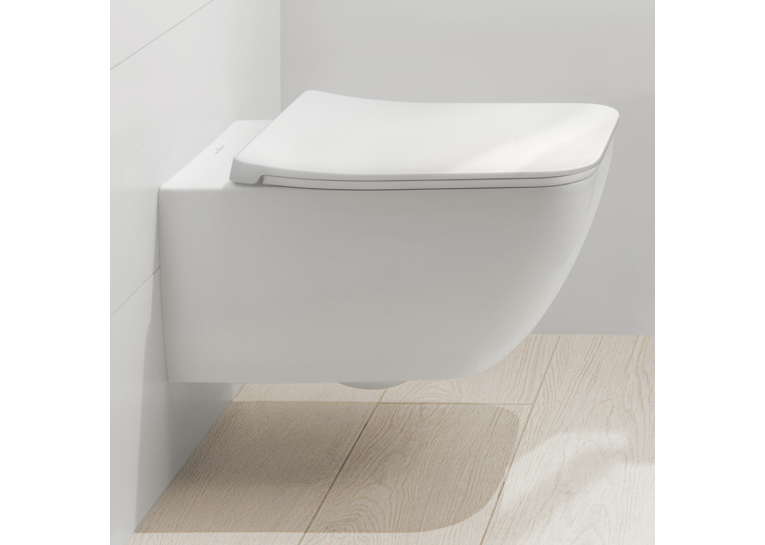 Унітаз підвісний з кришкою Villeroy&Boch Venticello DirectFlush 37,5 x 56 см, білий (4611R001_8M22S101)