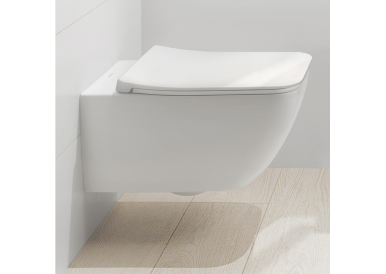 Унітаз підвісний з кришкою Villeroy&Boch Venticello DirectFlush 37,5 x 56 см, білий (4611R001_8M22S101)