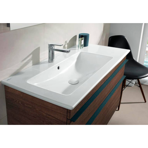Умывальник мебельный VILLEROY & BOCH VERITY LINE 100х50см, прямоугольный, белый альпин (4A12AL01)