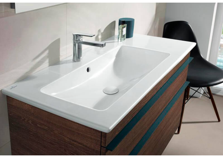 Умывальник мебельный VILLEROY & BOCH VERITY LINE 100х50см, прямоугольный, белый альпин (4A12AL01)
