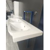 Умивальник подвійний підвісний прямокутний на два змішувача Villeroy&Boch SENTIQUE 130х52 см (5126D1R2) (Сантехнічний недолив)